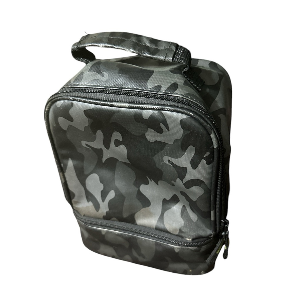 Insulated lunch box bag black camo